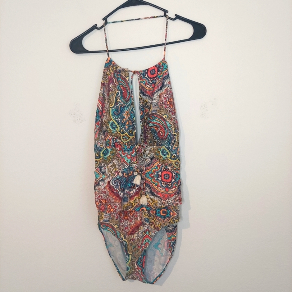 Knox Rose One Piece Low Back Swimsuit L